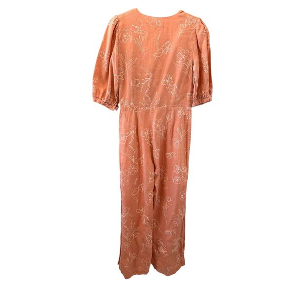 CAPULET X RTR Brown Floral Isalina One-Piece Jumpsuit Size S - Picture 5 of 9